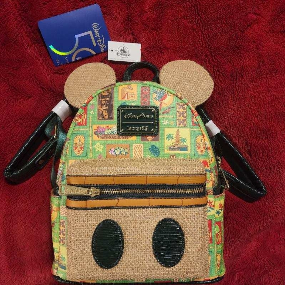 Disney Parks Kids Backpack - Green and Tan